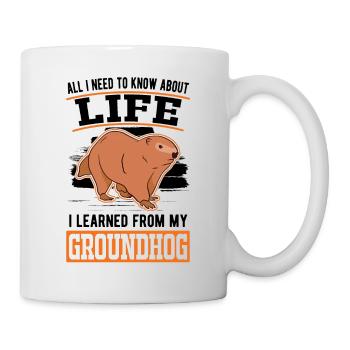Murmeltier Groundhog Day Marmot Woodchuck - Tasse - Weiß - Rechts