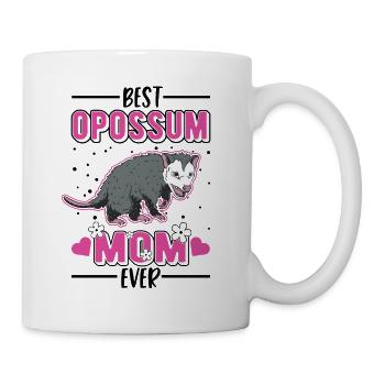 Best Opossum Mom Ever Opossum Mama Beutelratte - Tasse - Weiß - Rechts