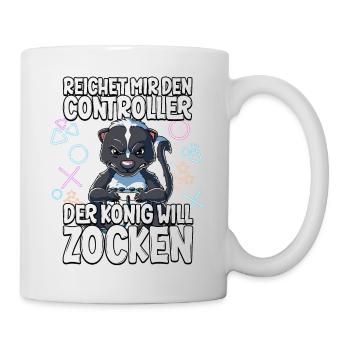 Videospiel Gaming Stinktier Zocken - Tasse - Weiß - Rechts