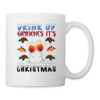 Schluss mit dem Gegrinse Weihnachtszeit - Tasse - Weiß - Rechts
