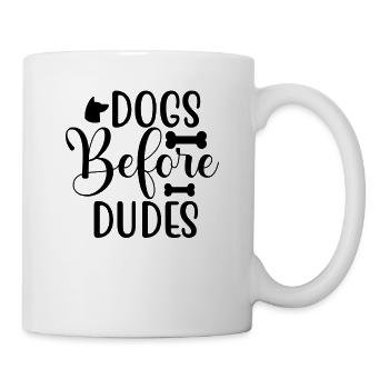 Hunde vor Kerlen - Tasse - Weiß - Rechts