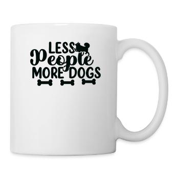 Fewer people more dogs - Mug - white - Right