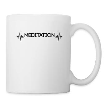 rythme cardiaque de méditation - Mug blanc - blanc - Droite