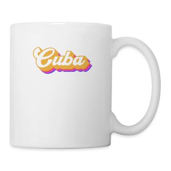 Vintage Urlaub Reise Karibik Kuba - Tasse - Weiß - Rechts