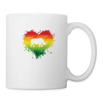 Nashorn Bevölkerung Kontinent Afrika Karte - Tasse - Weiß - Rechts