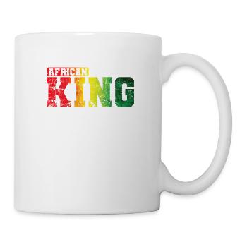 African King Land Kontinent Afrika Karte - Tasse - Weiß - Rechts