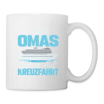Coole Omas gehen auf Kreuzfahrt Schiff Großmutter - Tasse - Weiß - Rechts