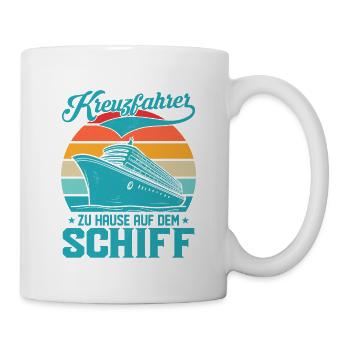 Kreuzfahrer zu Hause auf dem Schiff Kreuzfahrt Ur - Tasse - Weiß - Rechts