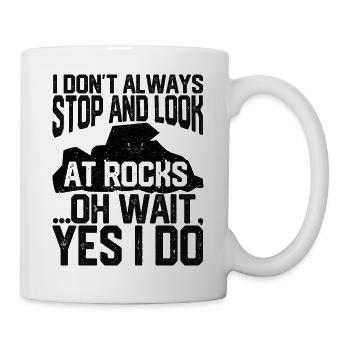 Drôle de géologue de chasse aux roches Rockhounding - Mug blanc - blanc - Droite