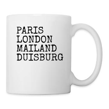 Duisburg Paris London Milan I love Duisburgers - Mug - white - Right