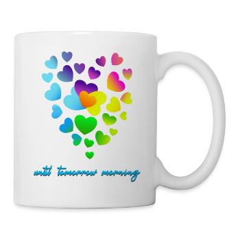 Hearts Colorful Hearts Clusters - Mug - white - Right