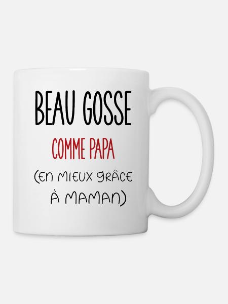 Beau Gosse Comme Papa Cadeau Pour Enfants - Mug blanc - blanc