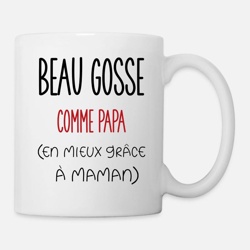 Beau Gosse Comme Papa Cadeau Pour Enfants - Mug blanc - blanc