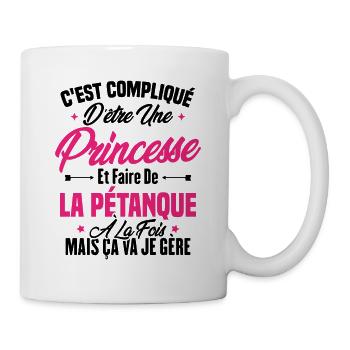 Princesse et pétanque - Mug blanc - blanc - Droite