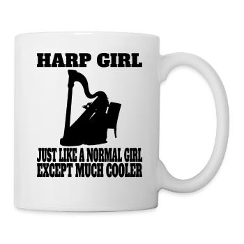 Harp Player Women's Harp Girl Harp Teacher - Mug - white - Right