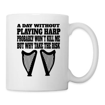 Harp Player Harp Instrument Music Harp Teacher - Mug - white - Right