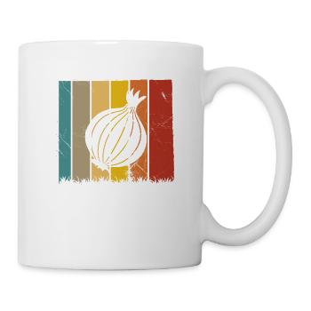 Onion Lover Retro Vegetables Vegan Gift idea - Mug - white - Right