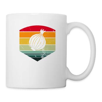 Onion Lover Retro Vegetables Vegan Gift idea - Tasse - Weiß - Rechts