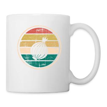 Onion Lover Retro Vegetables Vegan Gift idea - Mug - white - Right