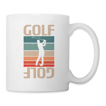 Retro Vintage Classic Golf Golfing Golfer - Tasse - Weiß - Rechts
