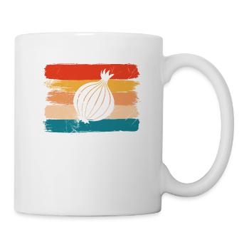Onion Lover Retro Vegetables Vegan Gift idea - Tasse - Weiß - Rechts