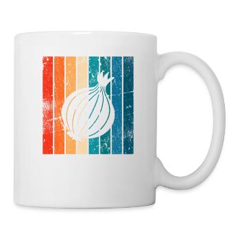 Onion Lover Retro Vegetables Vegan Gift idea - Tasse - Weiß - Rechts