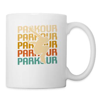 Retro Vintage Classic Parkour Traceur - Tasse - Weiß - Rechts