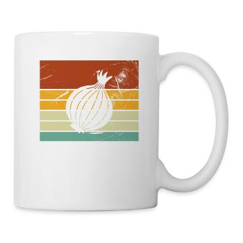 Onion Lover Retro Vegetables Vegan Gift idea - Tasse - Weiß - Rechts