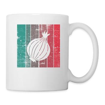 Onion Lover Retro Vegetables Vegan Gift idea - Mug - white - Right