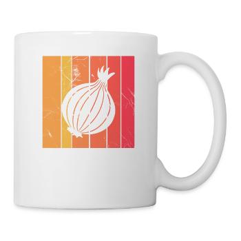 Onion Lover Retro Vegetables Vegan Gift idea - Tasse - Weiß - Rechts
