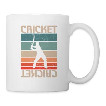Joueur de cricket classique rétro vintage - Mug blanc - blanc - Droite