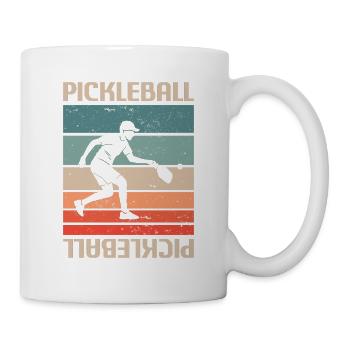 Joueur de pickleball classique rétro vintage - Mug blanc - blanc - Droite