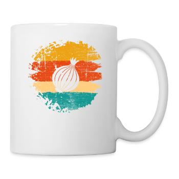 Onion Lover Retro Vegetables Vegan Gift idea - Mug - white - Right