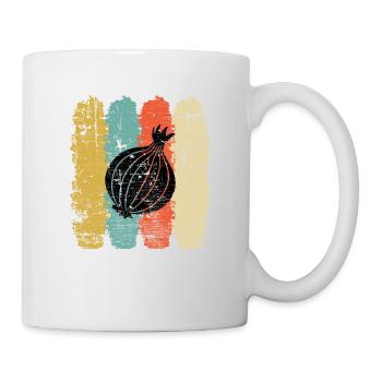 Onion Lover Retro Vegetables Vegan Gift idea - Mug - white - Right