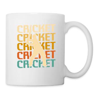 Retro Vintage Classic Cricket Player - Mug - white - Right
