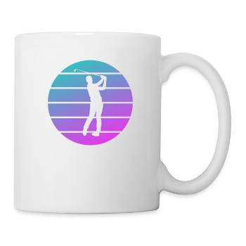 Retro Vintage Classic Golf Golfing Golfer - Tasse - Weiß - Rechts