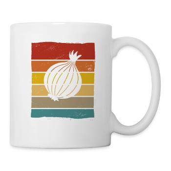 Onion Lover Retro Vegetables Vegan Gift idea - Tasse - Weiß - Rechts