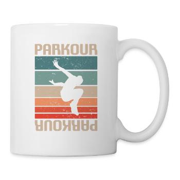 Retro Vintage Classic Parkour Traceur - Tasse - Weiß - Rechts