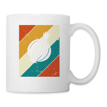 Onion Lover Retro Vegetables Vegan Gift idea - Tasse - Weiß - Rechts