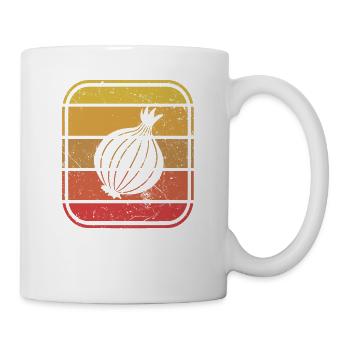 Onion Lover Retro Vegetables Vegan Gift idea - Mug - white - Right