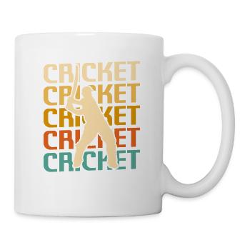 Joueur de cricket classique rétro vintage - Mug blanc - blanc - Droite
