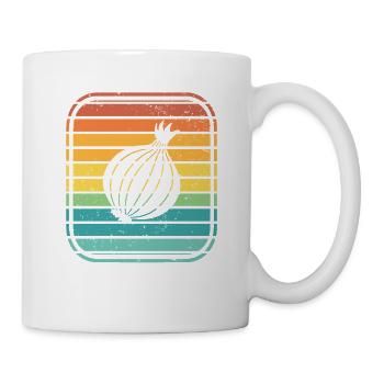 Onion Lover Retro Vegetables Vegan Gift idea - Tasse - Weiß - Rechts