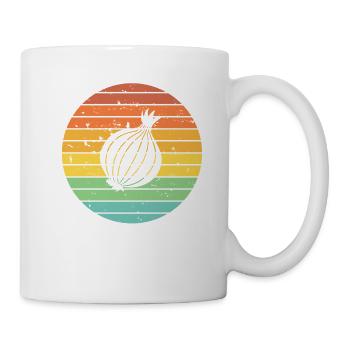 Onion Lover Retro Vegetables Vegan Gift idea - Mug - white - Right
