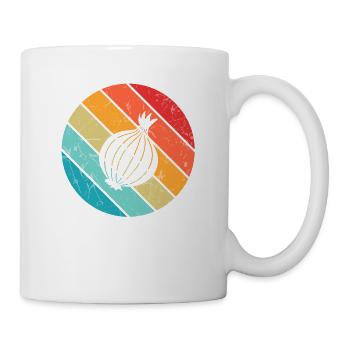 Onion Lover Retro Vegetables Vegan Gift idea - Tasse - Weiß - Rechts