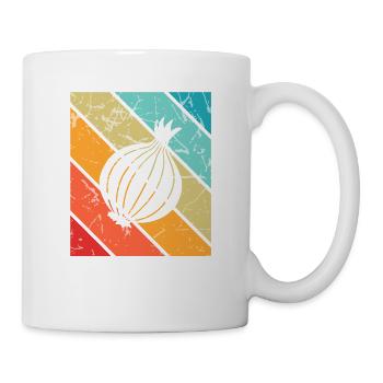 Onion Lover Retro Vegetables Vegan Gift idea - Tasse - Weiß - Rechts