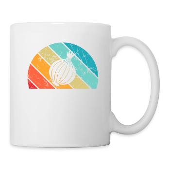 Onion Lover Retro Vegetables Vegan Gift idea - Tasse - Weiß - Rechts