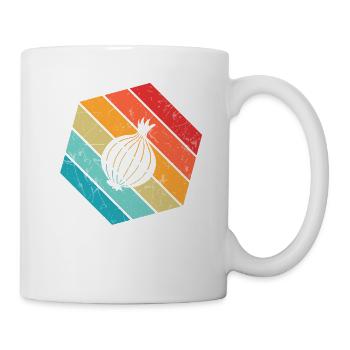 Onion Lover Retro Vegetables Vegan Gift idea - Tasse - Weiß - Rechts