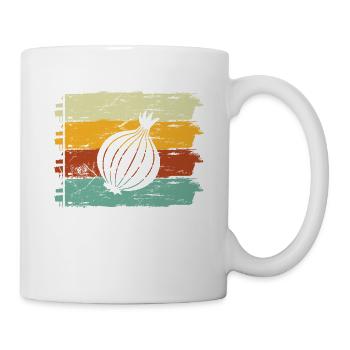 Onion Lover Retro Vegetables Vegan Gift idea - Tasse - Weiß - Rechts