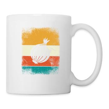 Onion Lover Retro Vegetables Vegan Gift idea - Tasse - Weiß - Rechts