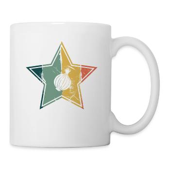Onion Lover Retro Vegetables Vegan Gift idea - Mug - white - Right